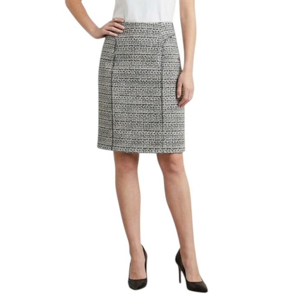 Nina Ricci Tweed Pattern Knee Length Skirt, FR38/US6/S